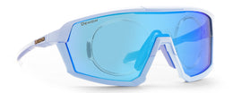 GRAVEL Azzurro Opaco Lente Specchio Azzurro (In dotazione clip vista)