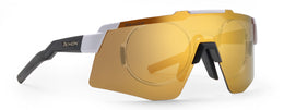 LIEGI (Clip vista incluso)  Bianco Opaco Nero Lente Specchiata Multistrato Oro