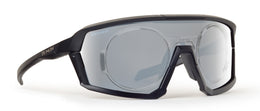 GRAVEL Nero Opaco Lente Specchio Argento (In dotazione clip vista)