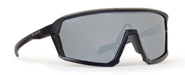 GRAVEL Nero Opaco Lente Specchio Argento